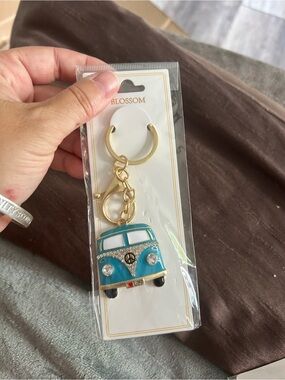 4/$50 Blossom Aqua VW Bus Keychain